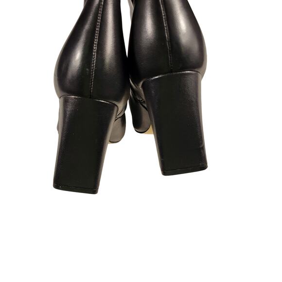 Marc Fisher LTD Yanara Pointed Toe Bootie high-heel black leather boot size 7.5 - Picture 6 of 9